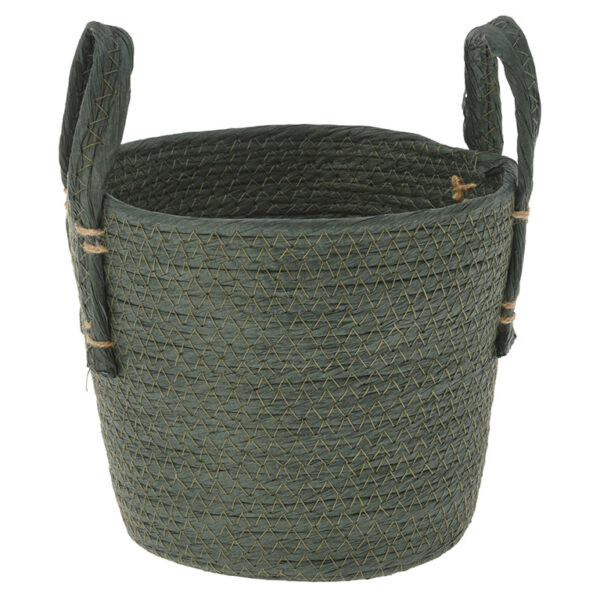 Καλάθια BASKET OF PAPER H&AMP;S COLLECTION DARK GREEN KR200275