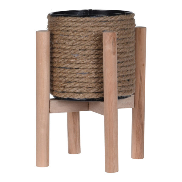 Τεχνητά Φυτά & Κασπώ FLOWER POT JUTE ON LEGS 23CM 437000450