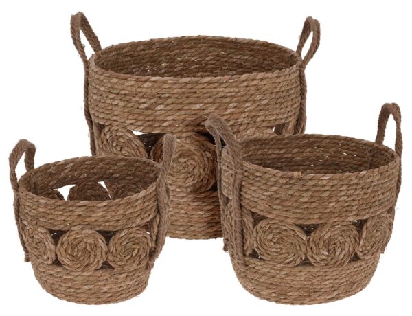 Καλάθια BASKET SET CATTAIL 3 SIZES KR2002180