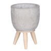 Διακόσμηση & Οργάνωση Μπαλκονιοΰ JIMMY POT ON STAND L. GREY – H28XD16,5CM