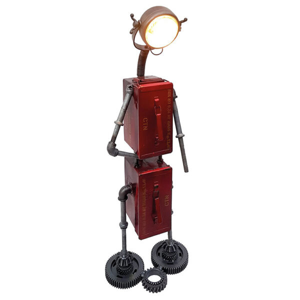 EXTREME INTERIOR DESIGN LAMP ROBOT IRON RED E27 MAX.60W 74940