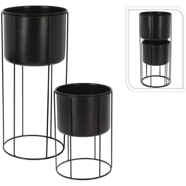 Τεχνητά Φυτά & Κασπώ FLOWER POT STAND SET OF 2PCS NBD200710