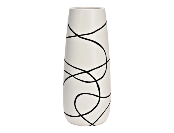 Διακόσμητικά Στοιχεία VASE CERAMIC WHITE, BLACK (W⁄H⁄D) 11X19X11CM