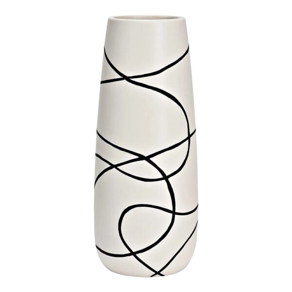 Διακόσμητικά Στοιχεία VASE CERAMIC WHITE, BLACK (W⁄H⁄D) 11X19X11CM