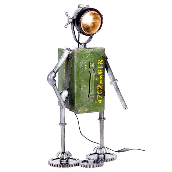 EXTREME INTERIOR DESIGN LAMP ROBOT IRON GREEN E27 MAX.60W 74939