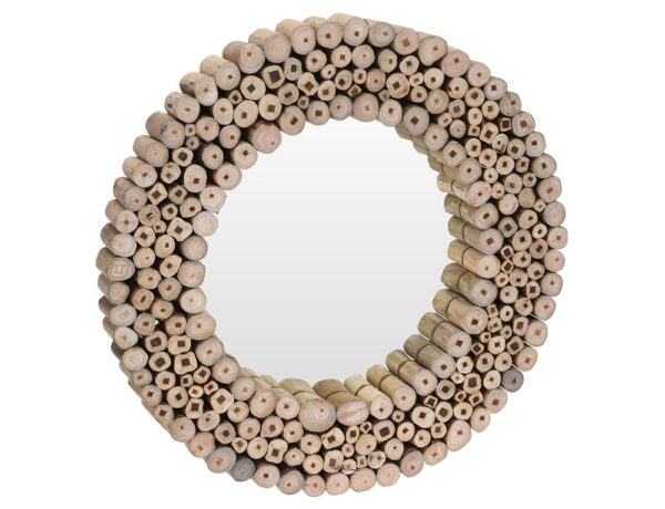 Καθρέπτες MIRROR TEAK FRAME DIA 50CM J11300860