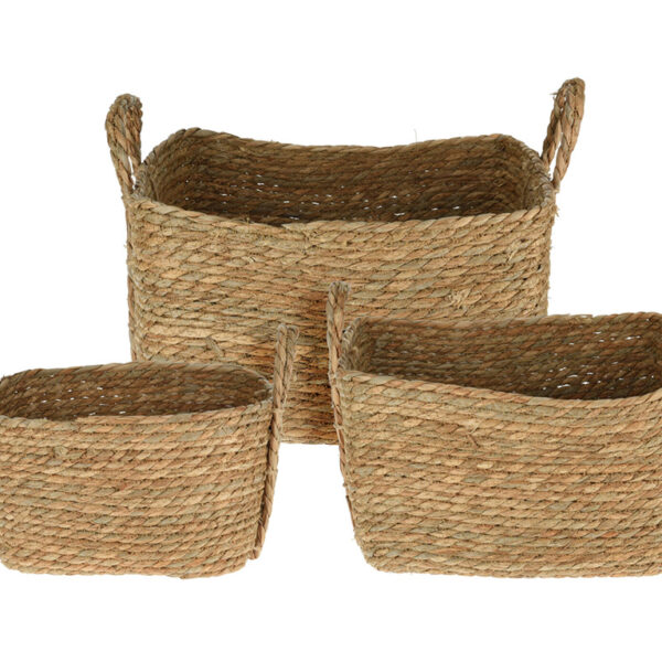 Καλάθια BASKET SET H&AMP;S COLLECTION ROUND 3 SIZES KR2002920