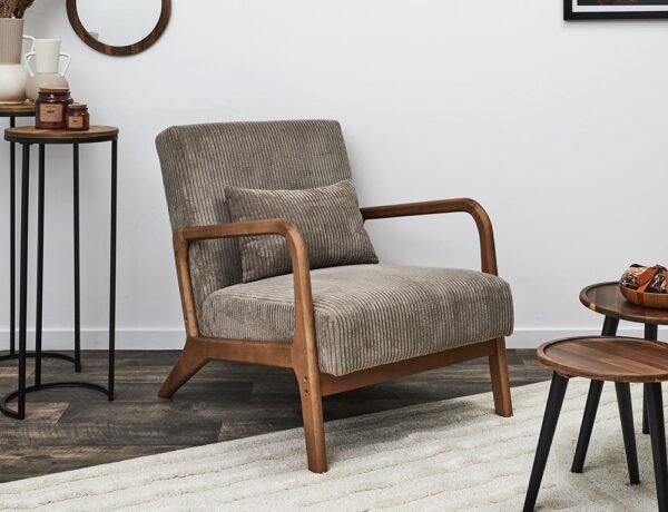 Καρέκλες & Πολυθρόνες LIVING ROOM ARMCHAIR COTELE SCOTT TAUPE HD0348