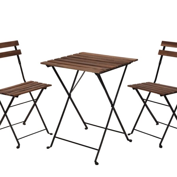 Έπιπλα Κήπου & Βεράντας BISTRO SET BLACK FRAME 3PCS VN3000010