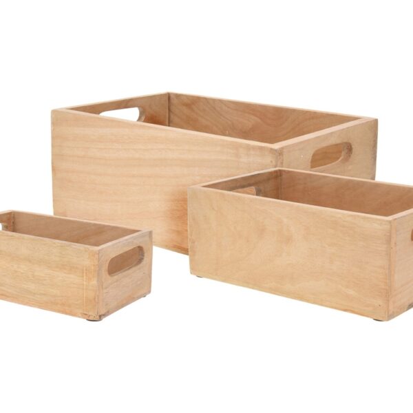 Διακόσμητικά Στοιχεία BOX SET 3PCS MANGO WOOD A65005370