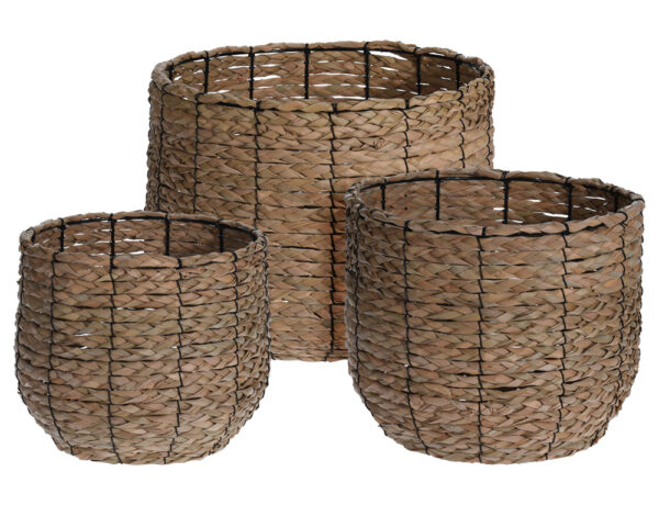 Τεχνητά Φυτά & Κασπώ STORAGE BASKET SET RATTAN 3T NB1300160