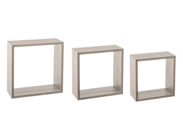 Ραφιέρεσ⁄ράφια Τοίχου WALL SHELF CUBE OAK GREY L X3 138957D