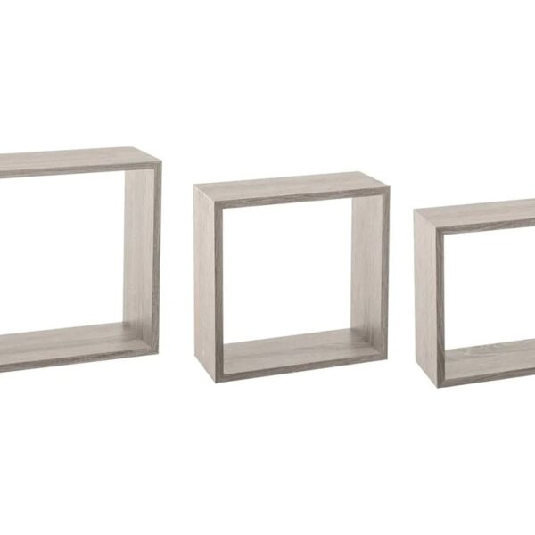 Ραφιέρεσ⁄ράφια Τοίχου WALL SHELF CUBE OAK GREY L X3 138957D