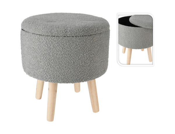 Σκαμπό & Πουφ STOOL 40CM LIGHT GREY CLR AAE341250