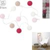 Διακοσμητικές Γιρλάντες LED 10 LED BALL STRING LIGHTS GREYPINK SHADES LA10067