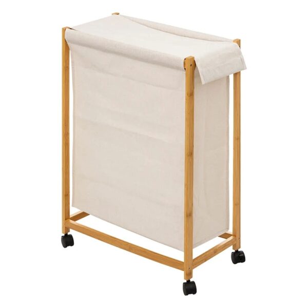 Καλάθια Για Άπλυτα BAMBOO LAUNDRY BASKET +WHEELS 200104