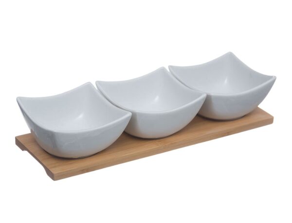 Οργάνωση Τραπεζιοΰ APPETIZER SET BAMBOO WHITE 4P SECRET DE GOURMET 16