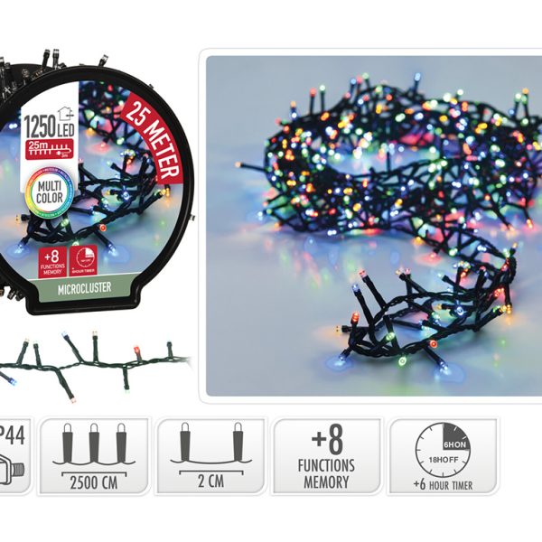 Χριστουγεννιάτικα Λαμπάκια Για Το Δέντρο MICRO CLUSTER 1250L MULTI AX8521240