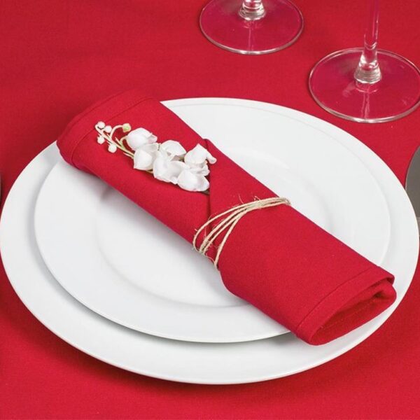 Τραπεζομάντηλα & Πετσέτες Δειπνου RED COTTON NAPKINS S⁄4