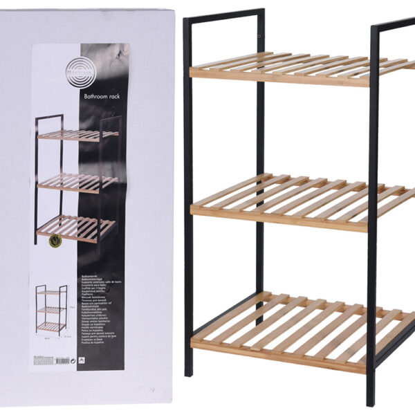 Έπιπλα Μπάνιου BATHROOM RACK BATHROOM SOLUTIONS 3 BAMBOO SHELVES