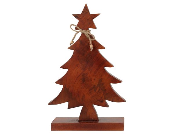 Διακόσμηση & DECO Σε Εορταστικό Πνεΰμα XMAS TREE WOOD H40CM WALNUT A68100150