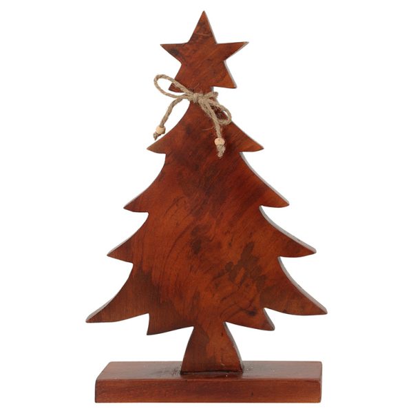 Διακόσμηση & DECO Σε Εορταστικό Πνεΰμα XMAS TREE WOOD H40CM WALNUT A68100150