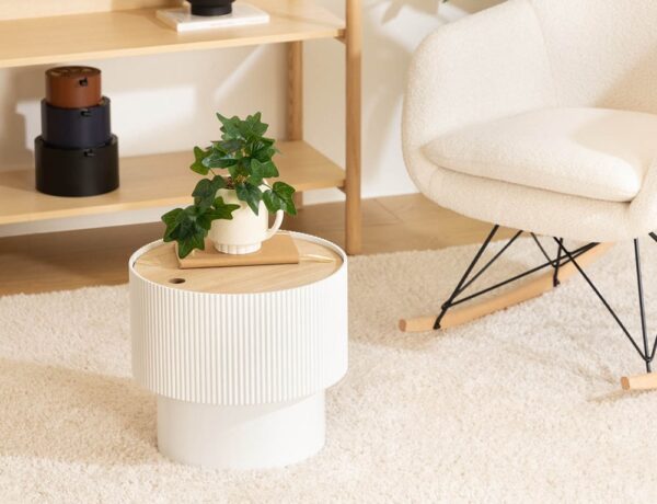 Τραπεζάκια Σαλονιοΰ ENOLA WH SIDE TABLE ATMOSPHERA 197740C