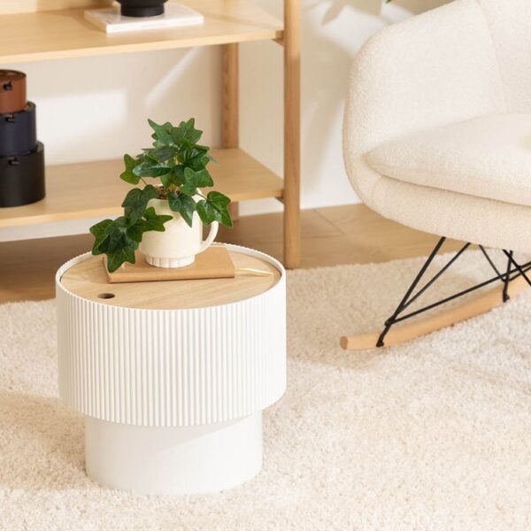 Τραπεζάκια Σαλονιοΰ ENOLA WH SIDE TABLE ATMOSPHERA 197740C