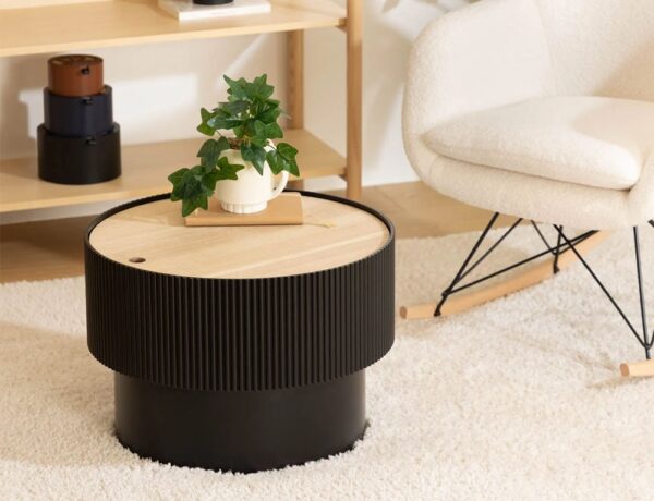 Τραπεζάκια Σαλονιοΰ ENOLA BLK TRUNK COFFEE TABLE ATMOSPHERA 197741B