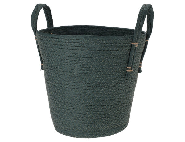 Καλάθια BASKET OF PAPER H&AMP;S COLLECTION DARK GREEN KR200276