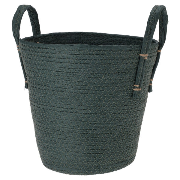 Καλάθια BASKET OF PAPER H&AMP;S COLLECTION DARK GREEN KR200276