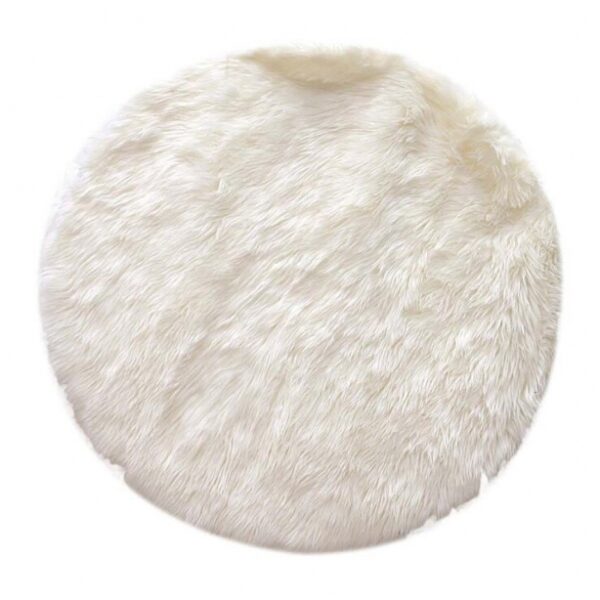 Χαλιά ECRU IMITATION FUR ROUND CARPET 115CM M4 TX9006