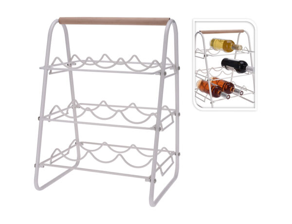 Αξεσουάρ Κρασιοΰ WINE RACK EXCELLENT HOUSEWARE METAL 9 BOTTLES HZ19