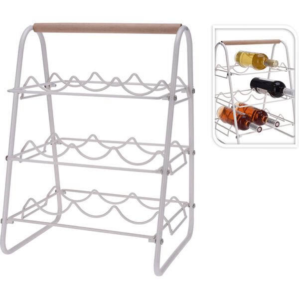 Αξεσουάρ Κρασιοΰ WINE RACK EXCELLENT HOUSEWARE METAL 9 BOTTLES HZ19