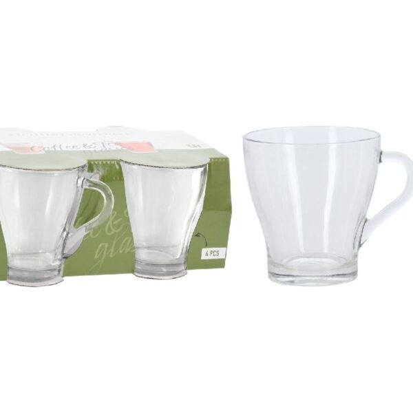 Ποτήρια, Κοΰπες & Κανάτες COFFEE TEA GLASS 300ML 4PCS YE6000420