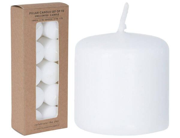 Κεριά & Κηροπήγια CANDLES 3CM S10 WHITE ACC696270