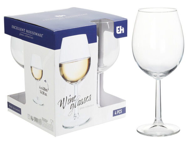 Ποτήρια, Κοΰπες & Κανάτες WINE GLASS EH 430ML SET 4PCS CC7000280