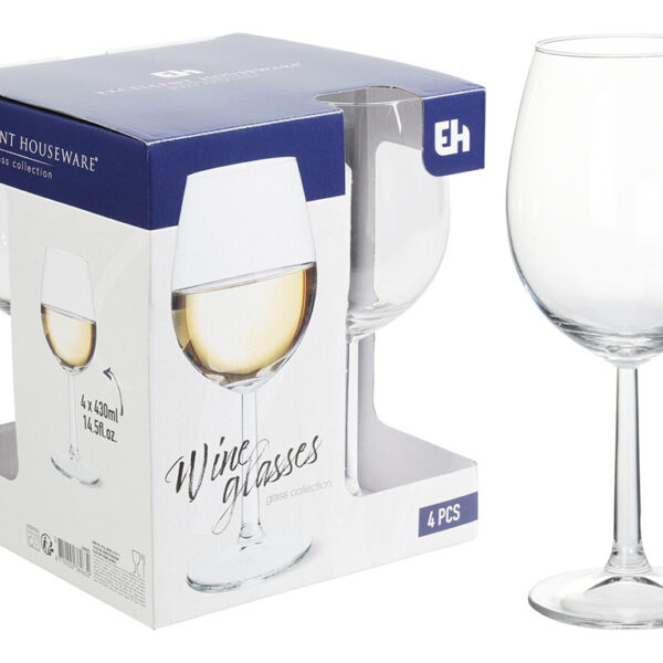 Ποτήρια, Κοΰπες & Κανάτες WINE GLASS EH 430ML SET 4PCS CC7000280