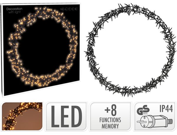 Χριστουγεννιάτικα Φωτεινά Στοιχεία RING 58CM 500LED E. WARM WHITE AX8107020