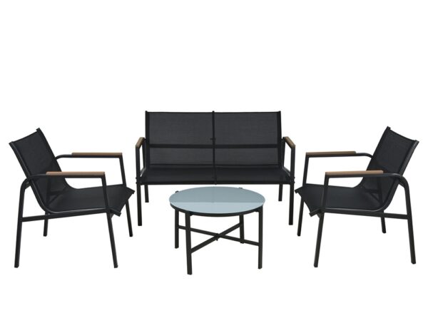 Έπιπλα Κήπου & Βεράντας GARDEN FURNITURE SET 4PCS BLAC X80000400