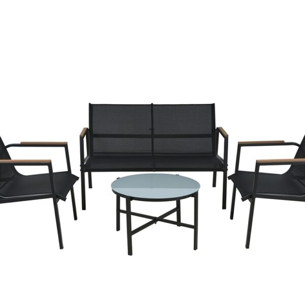 Έπιπλα Κήπου & Βεράντας GARDEN FURNITURE SET 4PCS BLAC X80000400