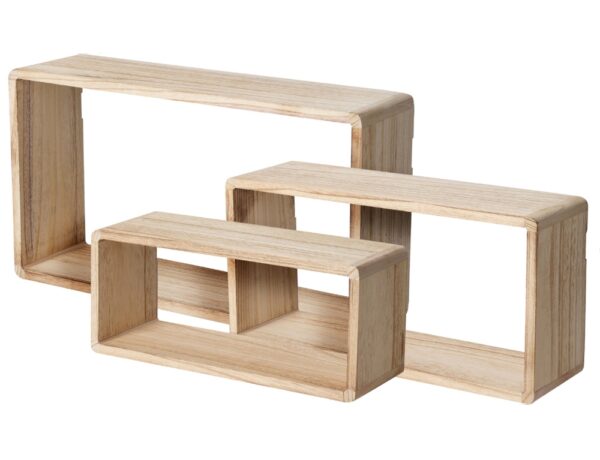 Ραφιέρεσ⁄ράφια Τοίχου DISPLAY RACK WOOD SET 3PCS MB5000140