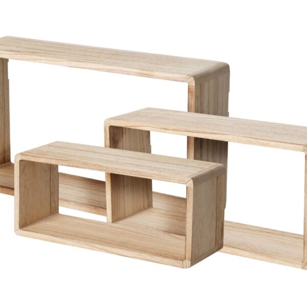 Ραφιέρεσ⁄ράφια Τοίχου DISPLAY RACK WOOD SET 3PCS MB5000140