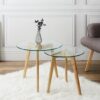 Τραπεζάκια Σαλονιοΰ GLASS ROUND TABLE DIAM 80CM HD3800