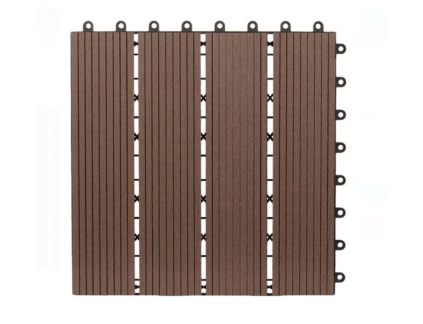 Διακόσμηση & Οργάνωση Μπαλκονιοΰ DECKING TILE SET 6PC WPC BROWN X64000010