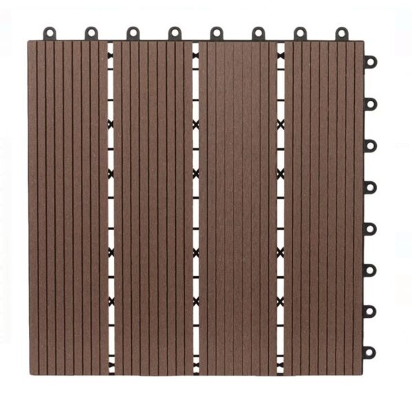 Διακόσμηση & Οργάνωση Μπαλκονιοΰ DECKING TILE SET 6PC WPC BROWN X64000010