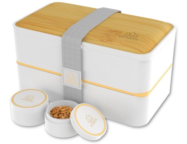 Δοχεία Φαγητοΰ & LUNCH BOX Σετ Φαγητου UMAMI ORIGINAL BENTO BOX WHITE &AMP; BAMB