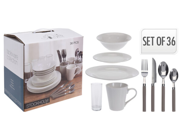 Πιάτα – Σετ Δείπνου⁄καφέ DINNER SET EH PORCELAIN 36PCS Q90000010