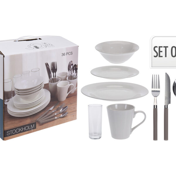 Πιάτα – Σετ Δείπνου⁄καφέ DINNER SET EH PORCELAIN 36PCS Q90000010