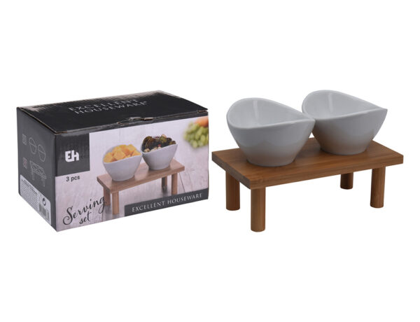 Οργάνωση Τραπεζιοΰ SERVING SET EH 3T PORC⁄WOOD 795880380